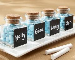 Chalkboard Glass & Cork Jar Favours