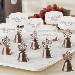 Autumn Leaf Kissing bell Wedding Favours