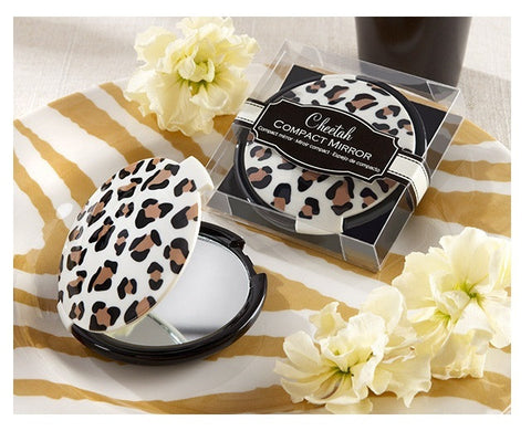 Animal Print Compact Mirror Wedding Favours