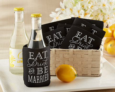Eat, drink and be married wedding favours