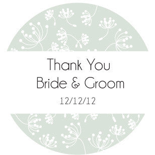 Round Dandelion Thank you Tag Wedding Favour