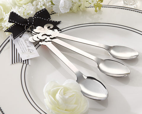 Fleur-de-lis measuring spoon wedding favours