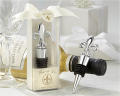 Fleur-de-Lis - Elegant Chrome Bottle Stopper