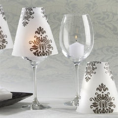 Damask Vellum Shades Wedding Decor (set of 24)