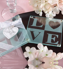 LOVE Glass Coaster Gift Set (2pcs)