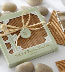 Natural Bamboo Eco-Friendly Coasters (4pcs)