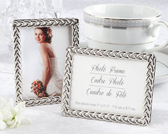 Silver Braided Photo/Placecard Holders