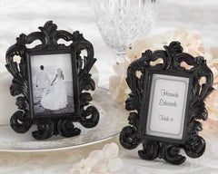 Elegant Black Baroque Place Card Holder/Photo Frame Wedding Favour