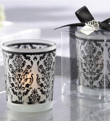 Elegant Damask Candle Holder Favour