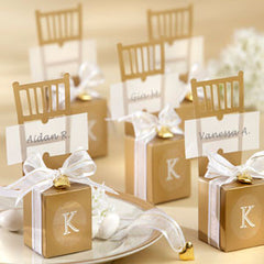 Gold Chair Placeholder and Gift Box