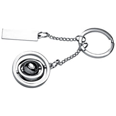Trendy Keyring with rotating soccer ball