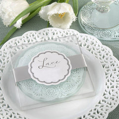 Lace Glass Coasters (2pcs)