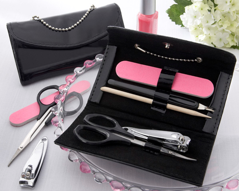 Little Black Purse - Five Piece Manicure Set Favours Wedding Favor