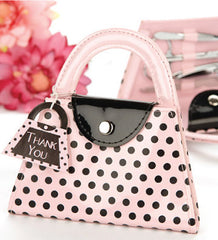 Polka Dot Purse Manicure Set