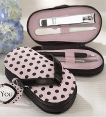 Polka Dot Flip Flop Pedicure Set