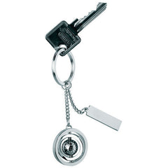 Trendy key ring with rotating golf ball