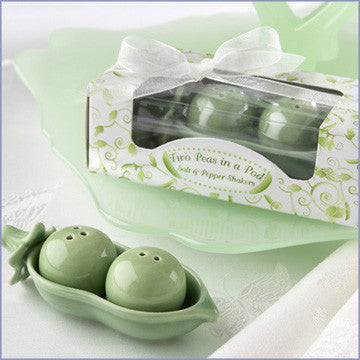 Two Peas in a Pod Salt and Pepper Shakers for Wedding Guests