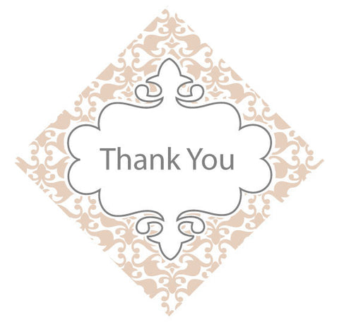 Vintage Thank You tag for Wedding Favours