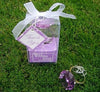 Practical violet crystal keyring wedding favour and gift for wedding guests